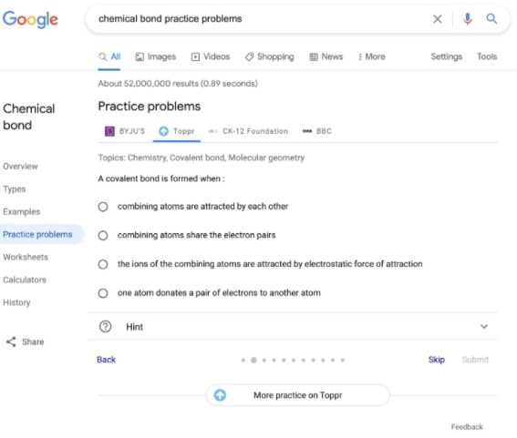 practice problem structured data markup screenshot