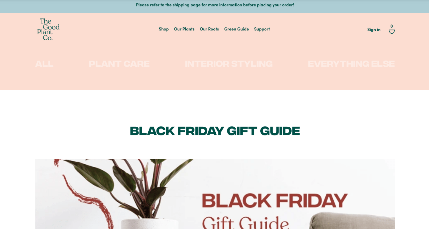 The Good Plant Co. Black Friday Gift Guide