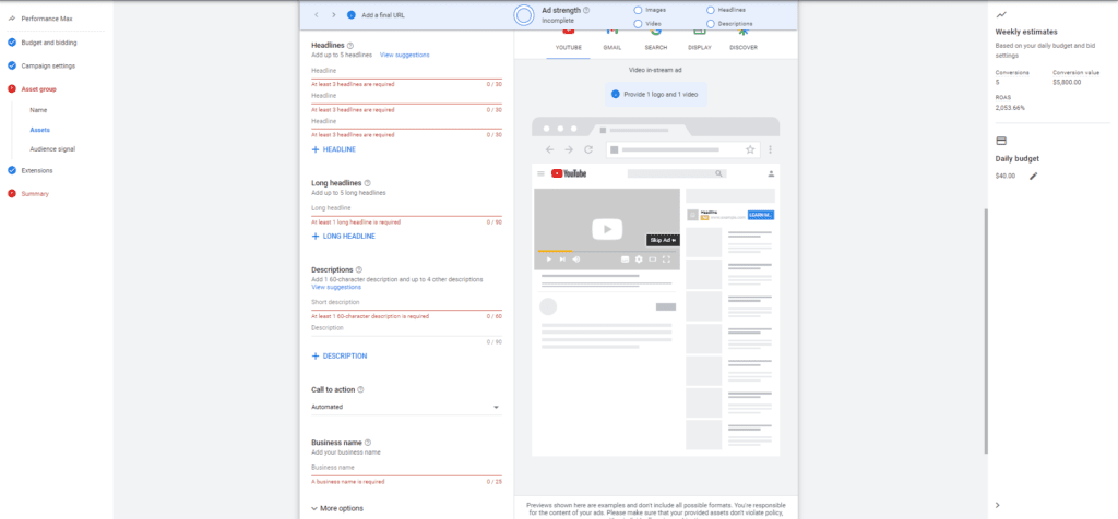 Google Performance Max Dashboard